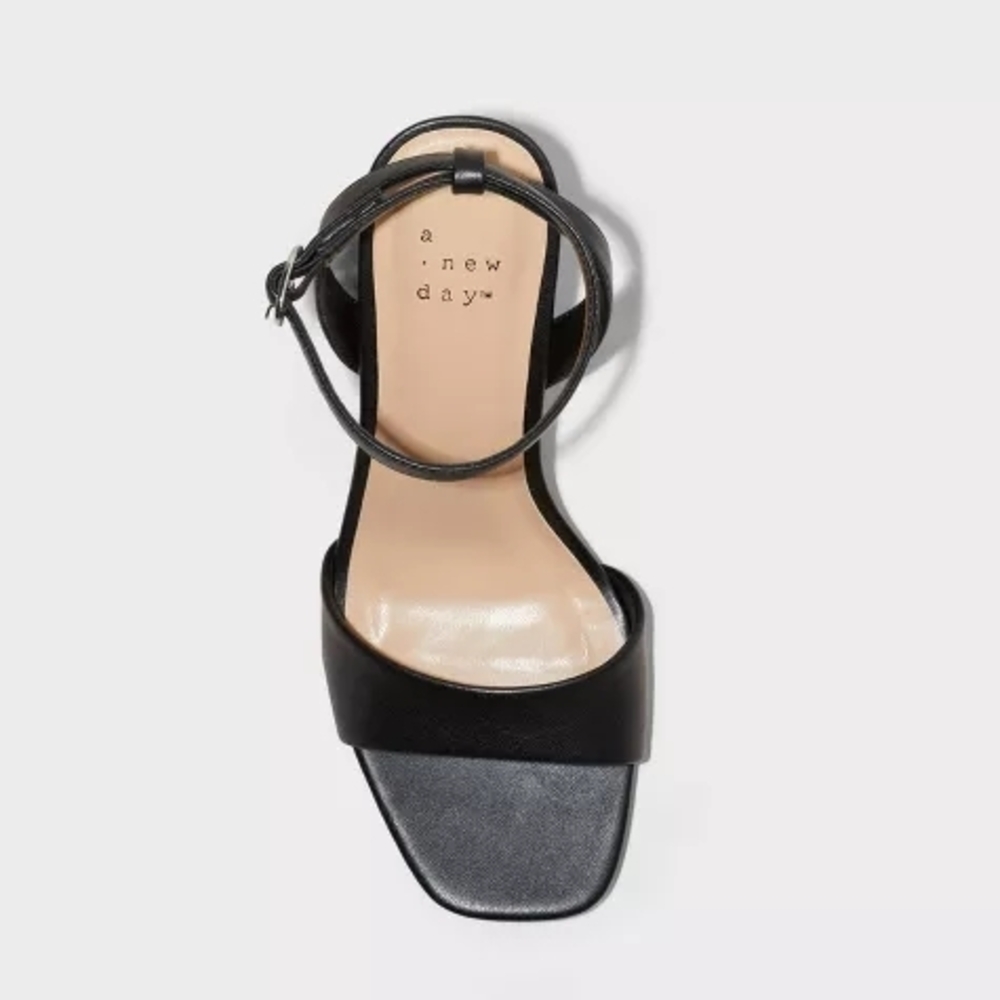 A New Day Women's Black Heeled Sandals